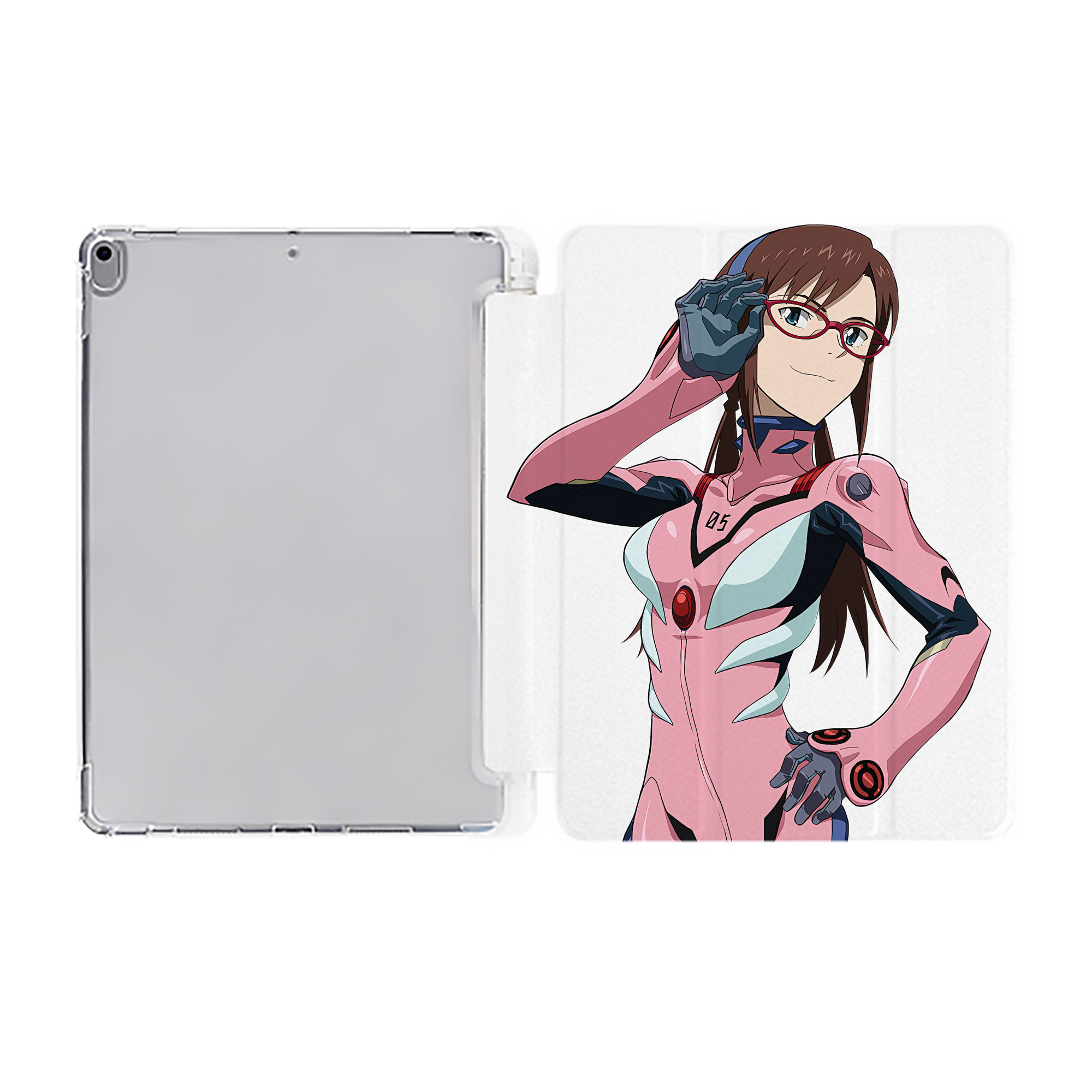 （画像用） EVA 新世紀エヴァンゲリオン IPad ケース ペン収納付き 三つ折りスタンド PUレザー×シリコン 対応機種9.5/10.5/10.9インチ